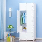 PREMAG Portable Garderobe für hängende Kleidung, Kombischrank, modulare Schrank für platzsparende, ideale Storage Organizer Cube für Bücher, Spielzeug, Handtücher