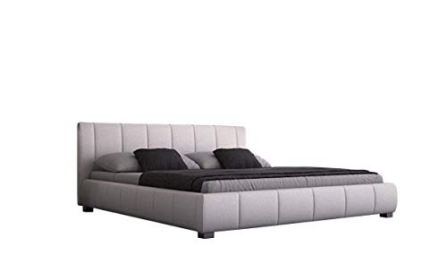 Sedex Luna Polsterbett 140x200 cm Doppelbett/Bett/Designerbett/Kunstleder weiß