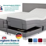 Boxspringbett ROM II elektrisch verstellbar Manufaktur Design. Härtegrad H2 / H3 frei wählbar. Made in Germany. 90x200 | 100x200 | 140x200 | 160x200 | 180x200 | 200x200 cm. Qualität Made in Germany.
