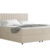 PANDA MÖBEL Everest Boxspringbett 180 x 200 cm Doppelbett mit hochwertiger Bonell-Matratze und Topper, Polsterbett mit Bettkasten, Schlafzimmer, Bequem, Modern, Stilvoll