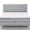 Atlantic Home Collection Boxspringbett ANNI, Stoff, Hellgrau, 160 x 200 cm