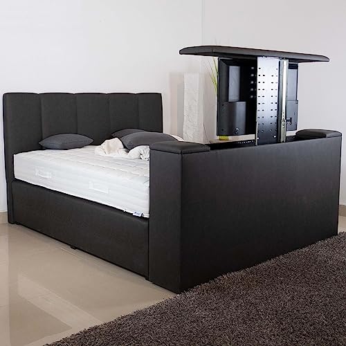 PAARA Boxspringbett Chicago mit TV-Lift | Royal-Matratze | Komplettset - Made in Germany (Farbe und Härtegrad (H2 - H4) frei wählbar - Bitte nach Bestellung per Nachricht mitteilen, 140 x 200 cm)