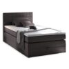 Stella Trading Hawaii 2 Boxspringbett 120x200 mit Bettkasten, Anthrazit 2 - Bequemes Bett mit 7-Zonen-Federkern Matratze H2-H3 & Komfortschaum Topper - 121 x 107 x 209 cm (B/H/T)