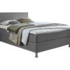 Atlantic Home Collection EDISON Boxspringbett 120 x 209 cm, Härtegrad H2, inklusive Topper, grau